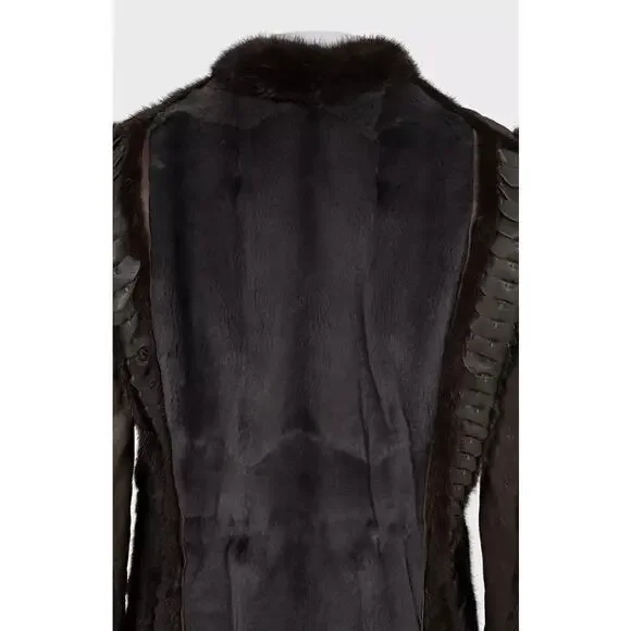 Roberto Cavalli Fur & Leather Straight-Cut Jacket - IT 40 / S